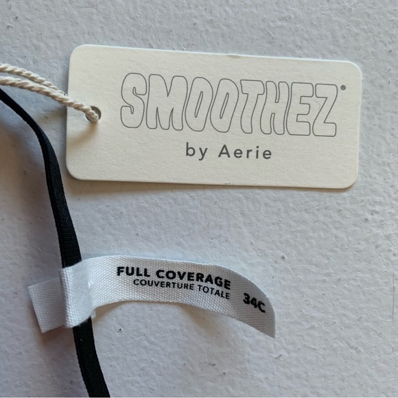 Smoothez by Aerie Lightweight Black Unlined Sheer Underwire Bra 34C NWT - Picture 9 of 13